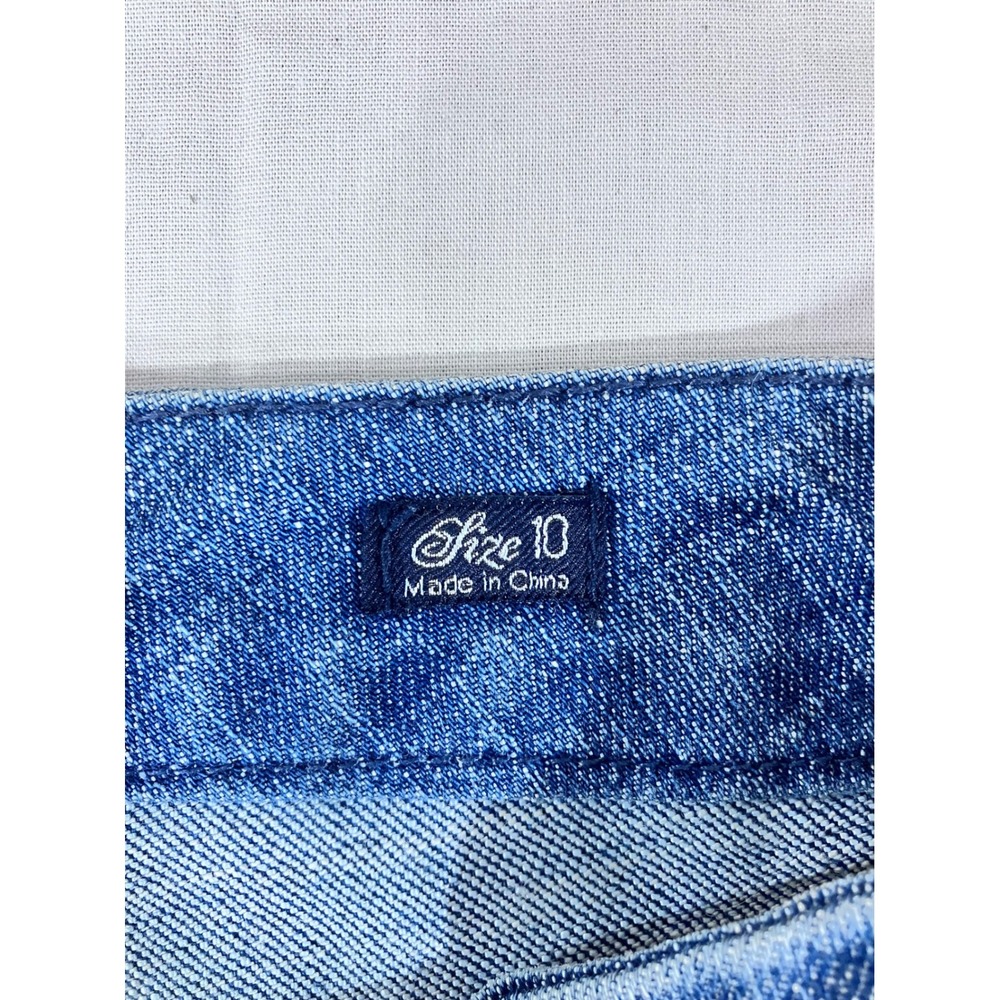 Seven 7 Studio Women's Blue Denim Jeans Size 10 Straight Stretch Comfort Casual - Picture 3 of 5